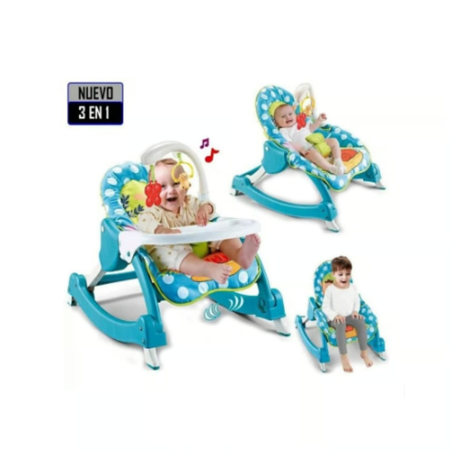 SILLA MECEDORA CON MUSICA EN AZUL - 2