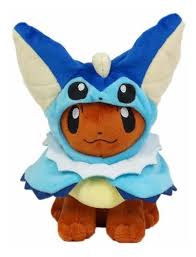PELUCHE POKÉMON EEVEE DISFRAZ VAPOREON EDICIÓN ESPECIAL COLECCIONABLE - 1