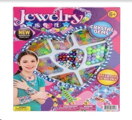 SET DE CREACIÓN DE JOYAS 'CRYSTAL GEMS': DISEÑO DE PULSERAS Y COLLARES CON CUENTAS METÁLICAS (6+ AÑOS) - 1