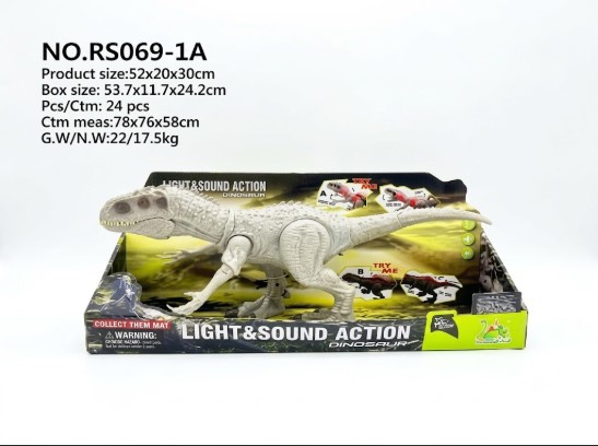 DINOSAURIO INTERACTIVO GIGANTE CON LUZ, SONIDO Y MOVIMIENTO - ACCIÓN REALISTA (52 CM) - 1