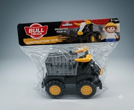CAMIÓN DE CONSTRUCCIÓN 'BULL TRUCK' - VEHÍCULO VOLQUETE DE JUGUETE CON DISEÑO DE TORO - 1