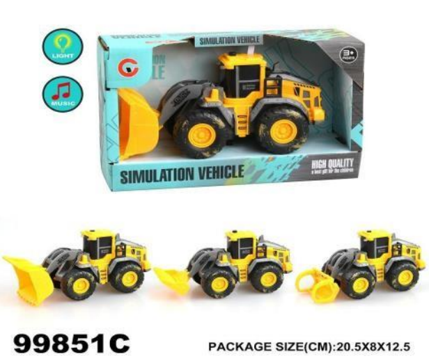 JUGUETE CARRO CONSTRUCTOR CARGADOR FRONTAL - 1