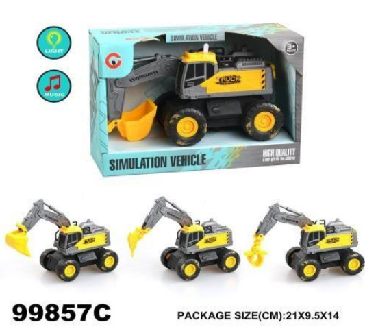 JUGUETE CARRO EXCAVADOR CON RUEDAS - 1