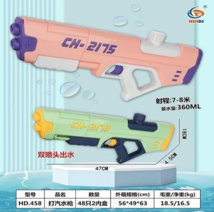 JUGUETE PISTOLA LANZA AGUA WATER GUN ROSA - 1