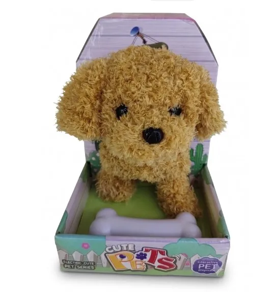 MASCOTA INTERACTIVA PERRITO POODLE DE PELUCHE CUTE PETS CON HUESO DE JUGUETE - 1