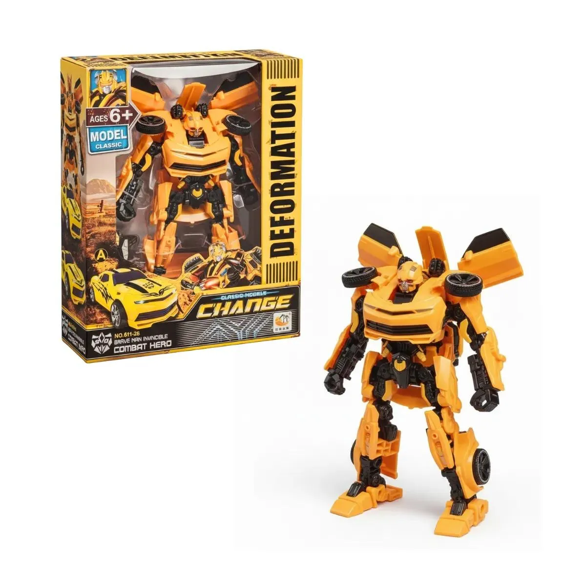 JUGUETE ROBOT TRANSFORMABLE HÉROE DE COMBATE BUMBLEBEE - 1