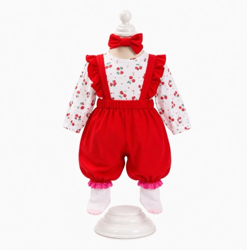 CONJUNTO DE CEREZAS CON PANTALÓN DE TIRANTES PARA MUÑECAS - 1