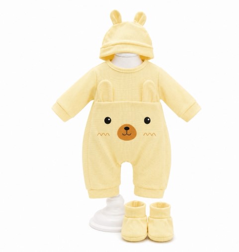 ENTERIZO AMARILLO DE OSITO PARA MUÑECAS - 1