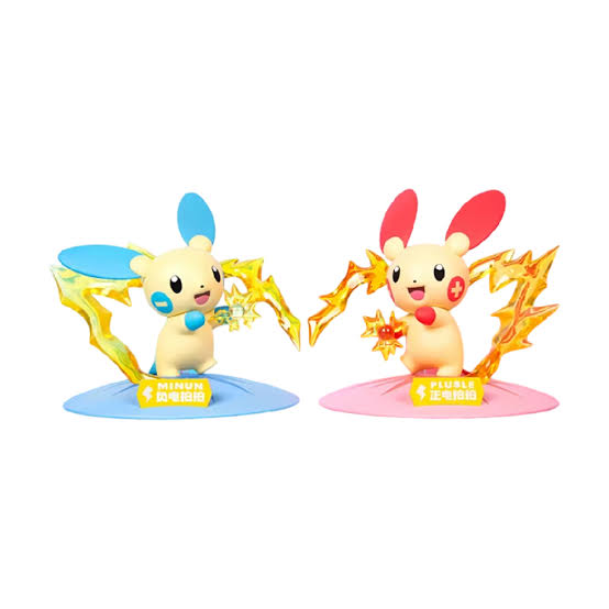 SET DE FIGURAS PLUSLE Y MINUN POKÉMON (HOENN) – COLECCIONABLE | ALTA CALIDAD - 1