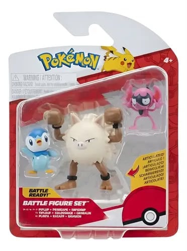 SET DE FIGURAS POKÉMON PIPLUP, PRIMEAPE E IMPIDIMP BATTLE FIGURE SET – PACK COLECCIONABLE 3-PACK - 1