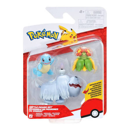 SET DE FIGURAS POKÉMON SQUIRTLE, DOLLIV Y GREAVARD BATTLE FIGURE SET – PACK COLECCIONABLE 3-PACK - 1