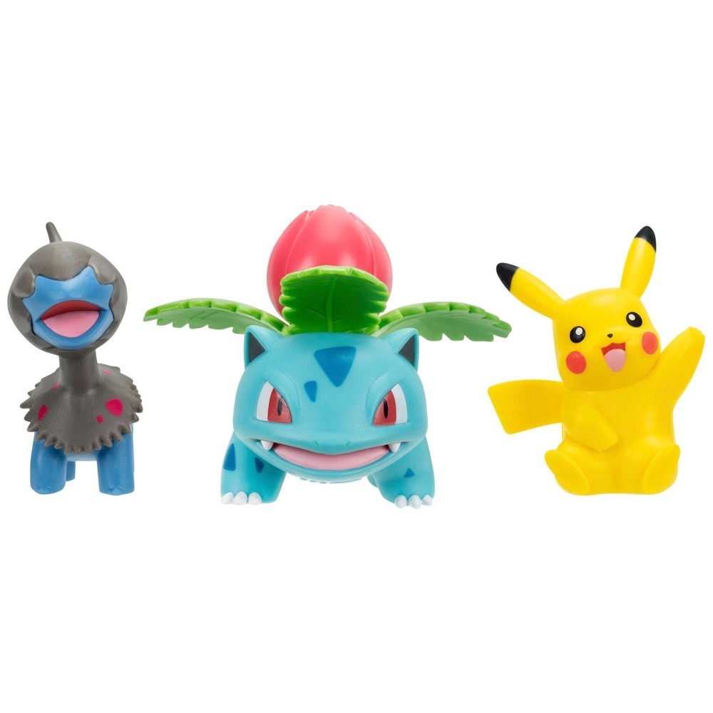 SET DE FIGURAS POKÉMON DEINO, IVYSAUR Y PIKACHU BATTLE FIGURE SET – PACK COLECCIONABLE 3-PACK - 2
