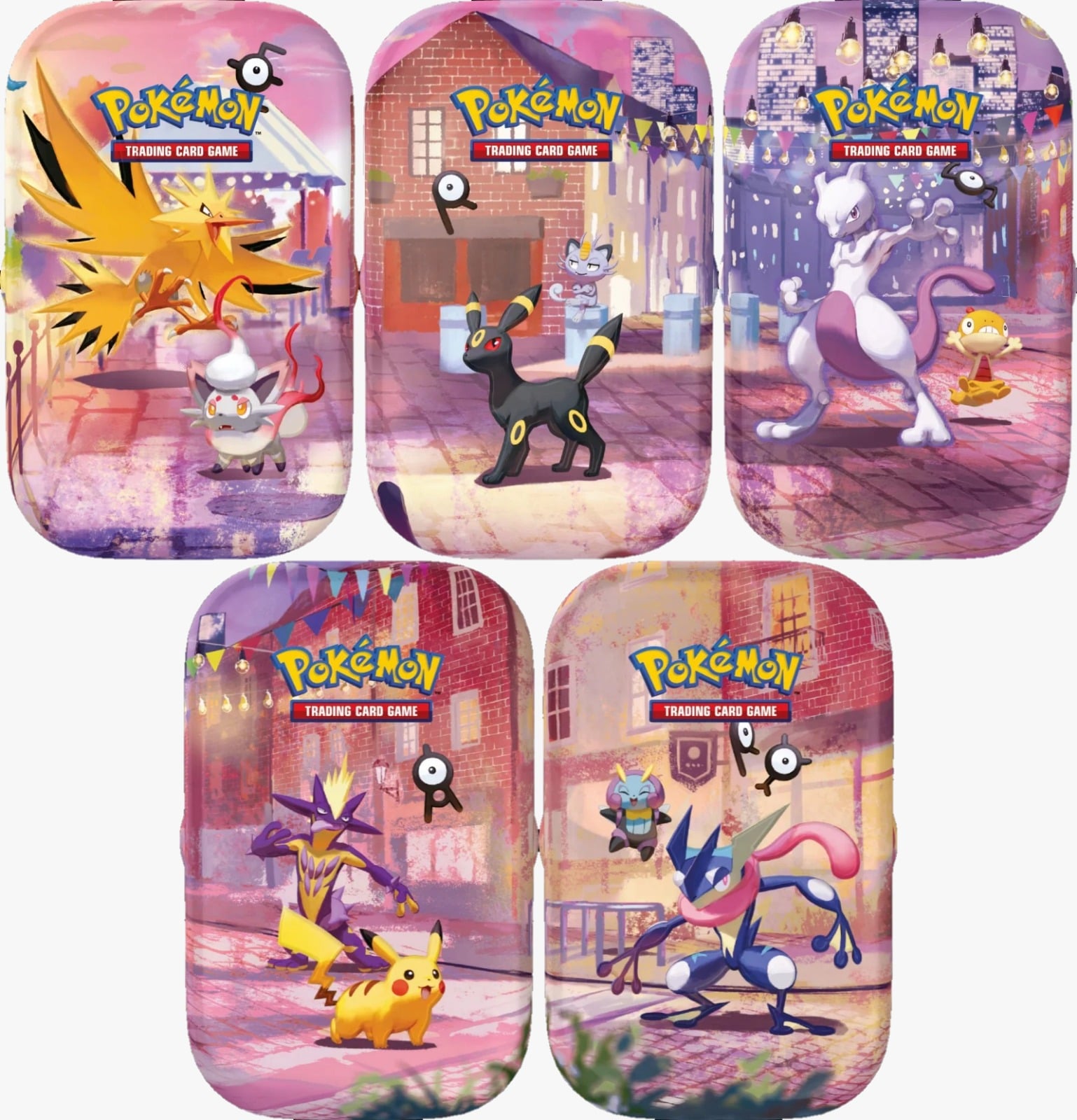 MINI LATA POKÉMON TCG 30TH CELEBRATION NOCHE – 2 SOBRES + CARTA DE ARTE + STICKERS INGLÉS - 1