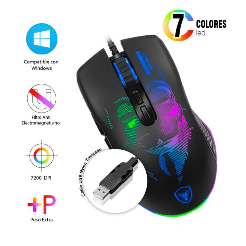 MOUSE GAMER ANONIMUS MIC GM859 NEGRO - 1