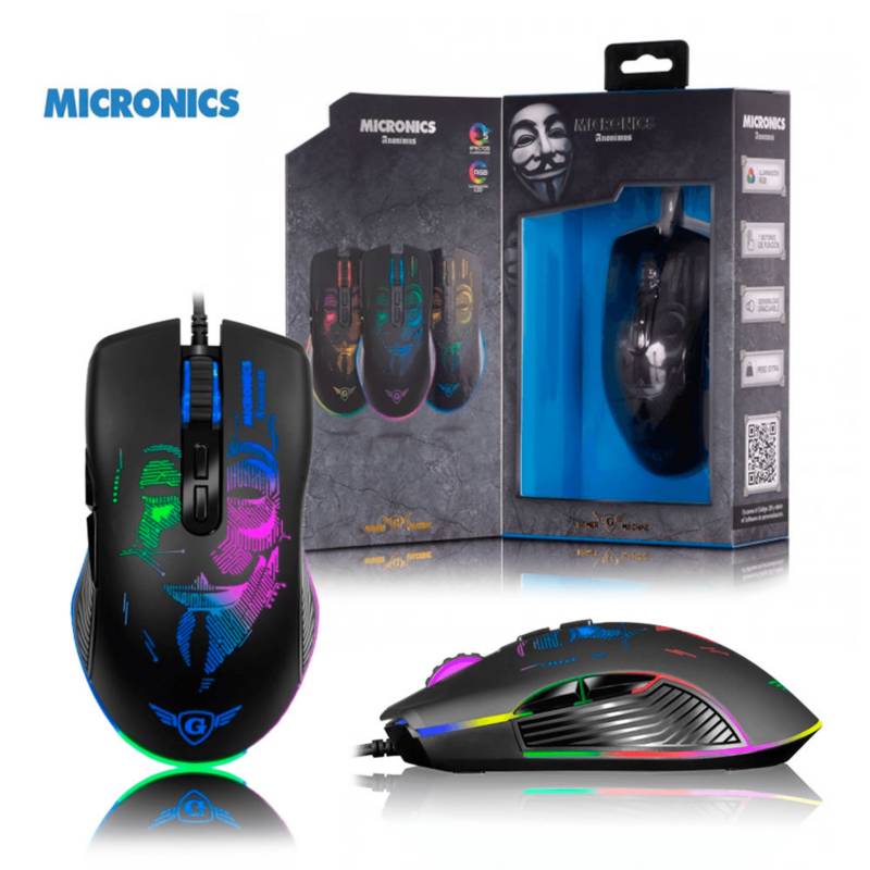 MOUSE GAMER ANONIMUS MIC GM859 NEGRO - 5