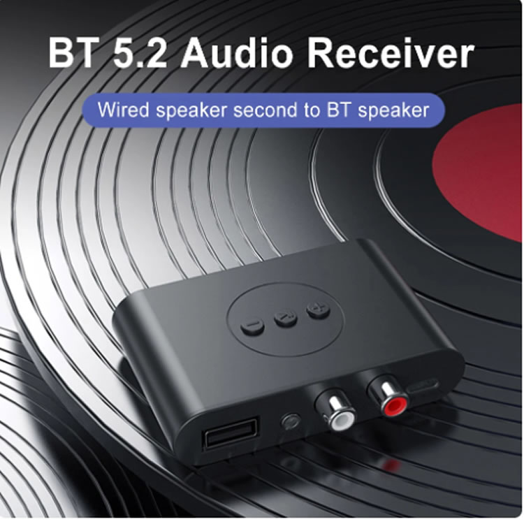Home Stereo Bluetooth 5.3 Receiver – AUX, USB, Optical To RCA Adapter – HD Music