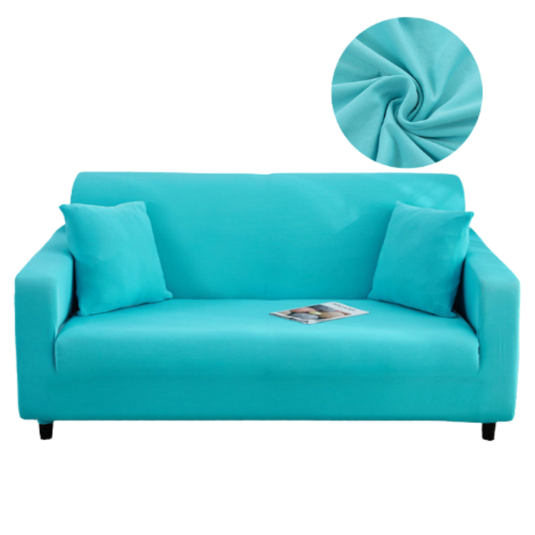 FUNDA SALA FABULOSA MUEBLE LYCRA 3 2 1 TURQUESA - 1