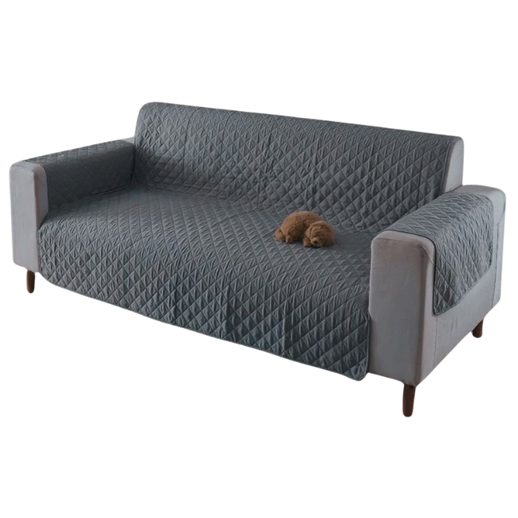 PROTECTOR SALA FABULOSA SEMI IMPERMEABLE MUEBLE 3 2 1 PLOMO - 1