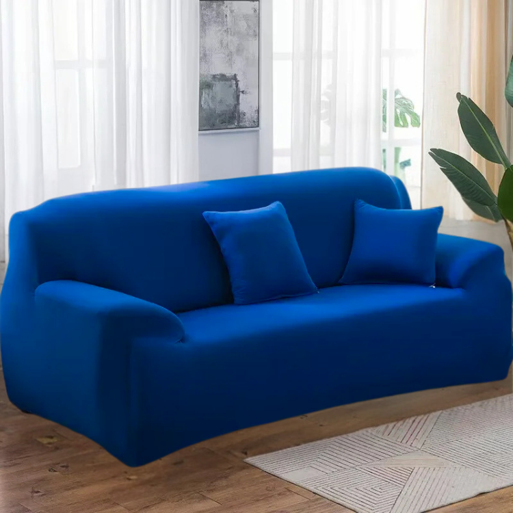 FUNDA SALA FABULOSA MUEBLE LYCRA 3 2 1 AZUL ELÉCTRICO - 2