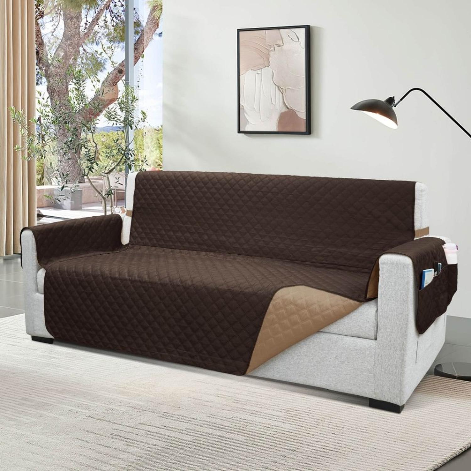 PROTECTOR DE MUEBLE 3-2-1 ANTIFLUÍDO Y REVERSIBLE - CHOCOLATE/BEIGE - 3