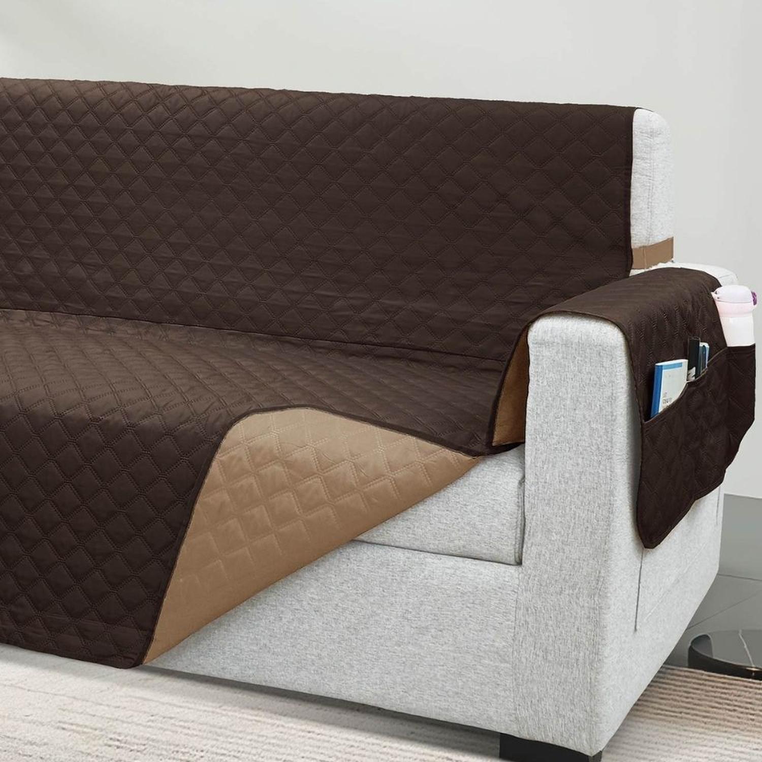 PROTECTOR DE MUEBLE 3-2-1 ANTIFLUÍDO Y REVERSIBLE - CHOCOLATE/BEIGE - 4