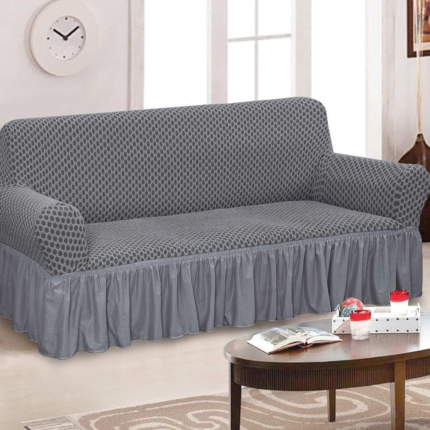 FUNDA DE MUEBLE ALTO RELIEVE ROYAL 3-2-1 - PLOMO - 4