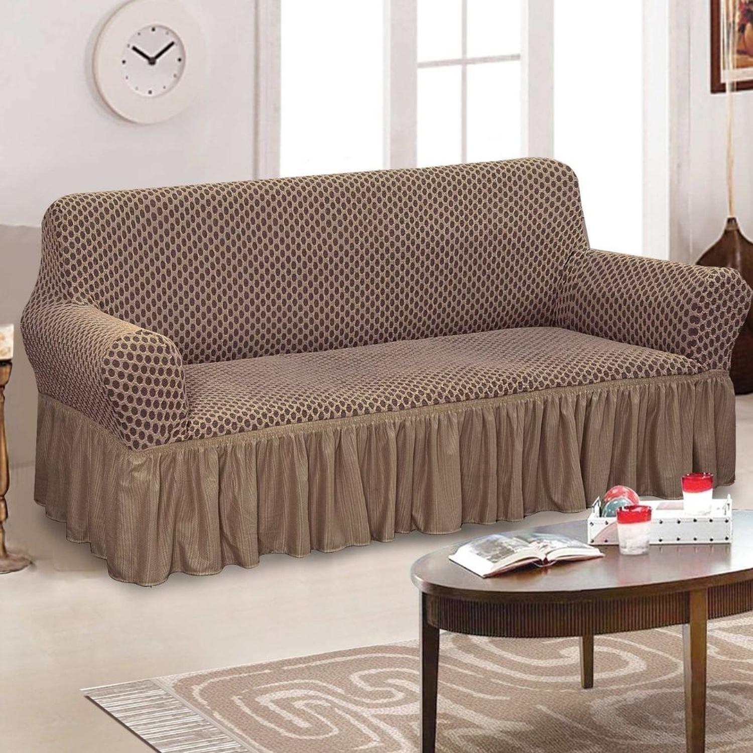 FUNDA DE MUEBLE ALTO RELIEVE ROYAL 3-2-1 - CHOCOLATE - 4