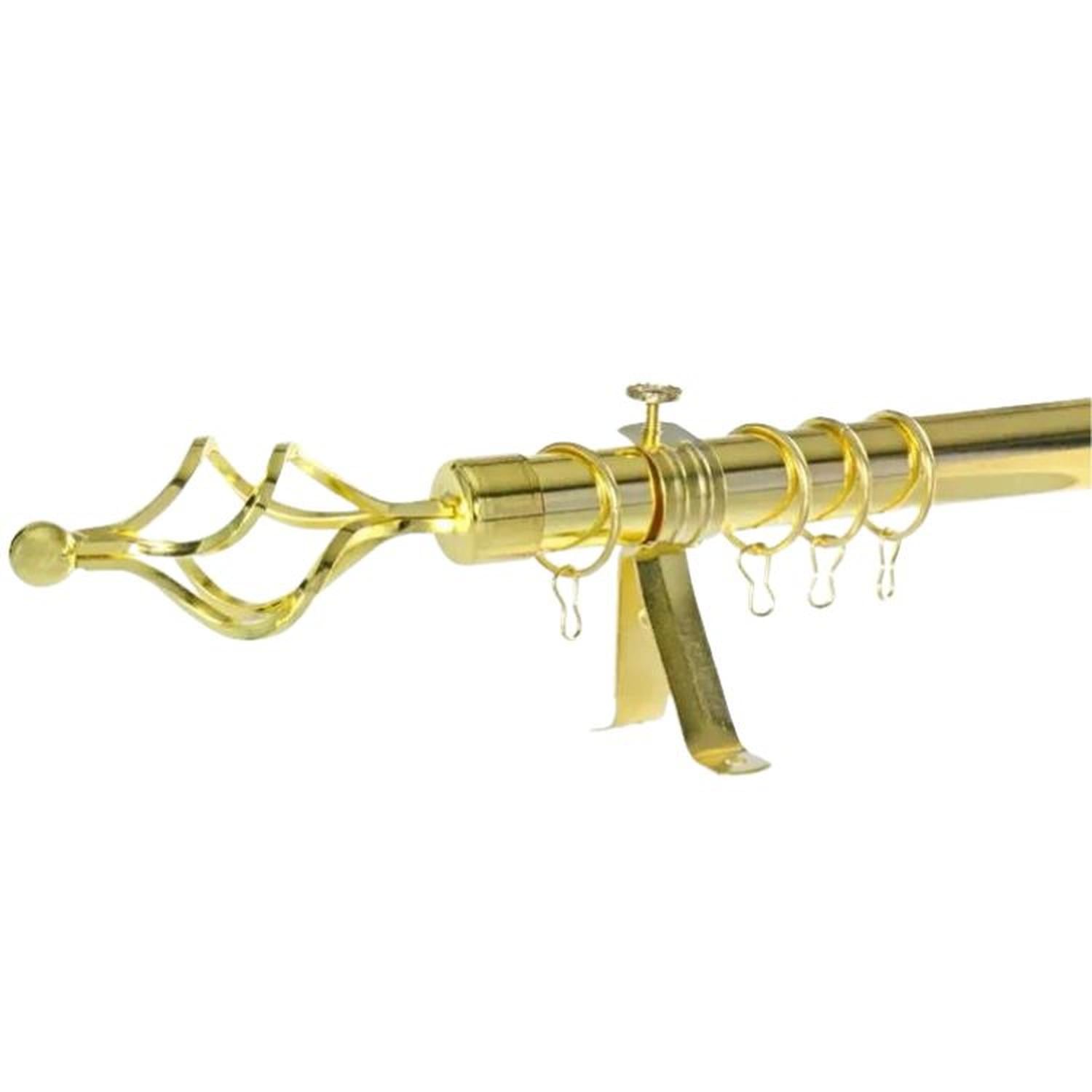 TUBO GRADUABLE DE CORTINA EXTENDIBLE DE 2.10 A 4 MTS - ORO CLARO - 1