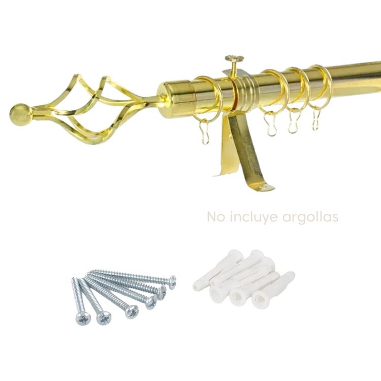 TUBO GRADUABLE DE CORTINA EXTENDIBLE DE 2.10 A 4 MTS - ORO CLARO - 4