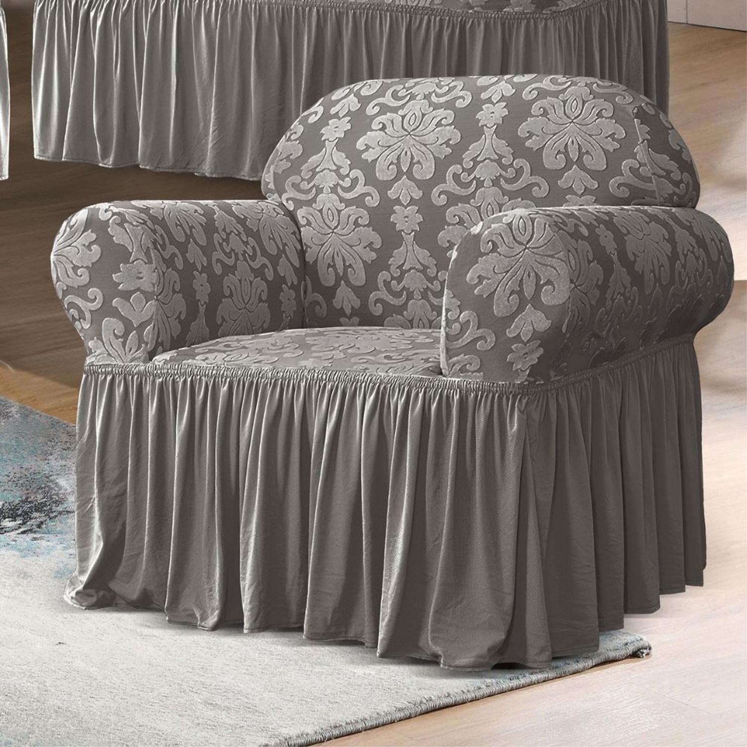 FUNDA DE MUEBLE 3-2-1 LABRADO IMPERIAL - PLOMO - 4