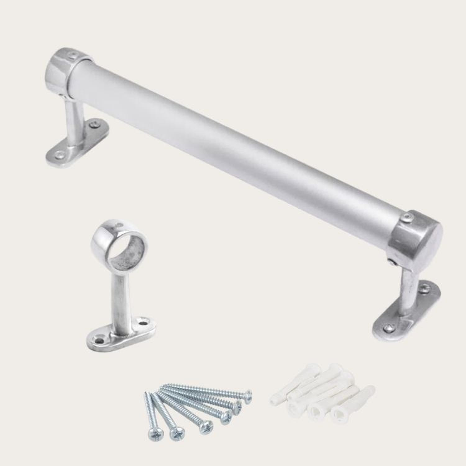 TUBO NACIONAL GRADUABLE DE CORTINA EXTENDIBLE DE 1.50 A 3.0' MTS - PLATEADO - 4