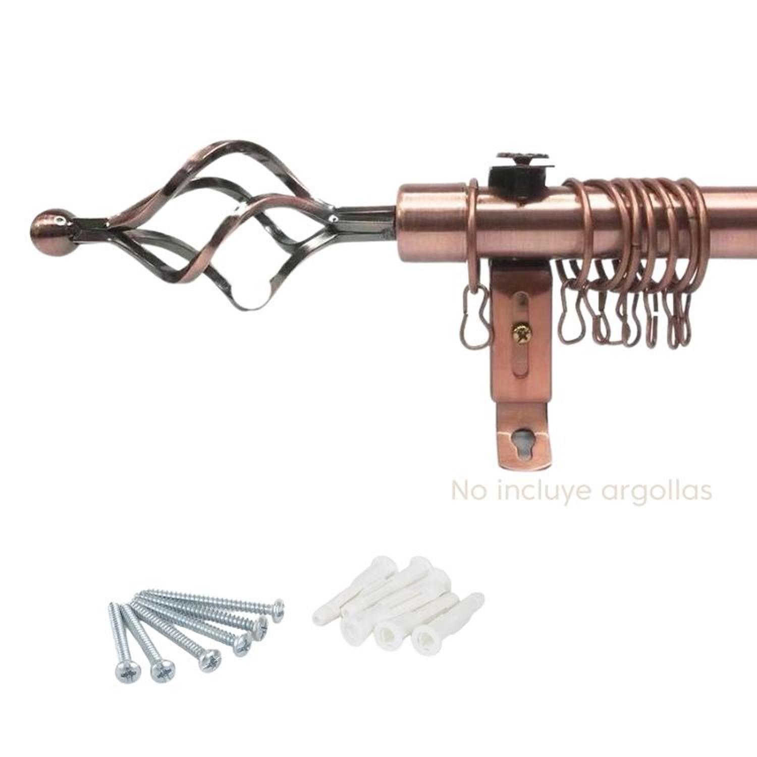TUBO GRADUABLE DE CORTINA EXTENDIBLE DE 2.10 A 4 MTS - BRONCE - 4
