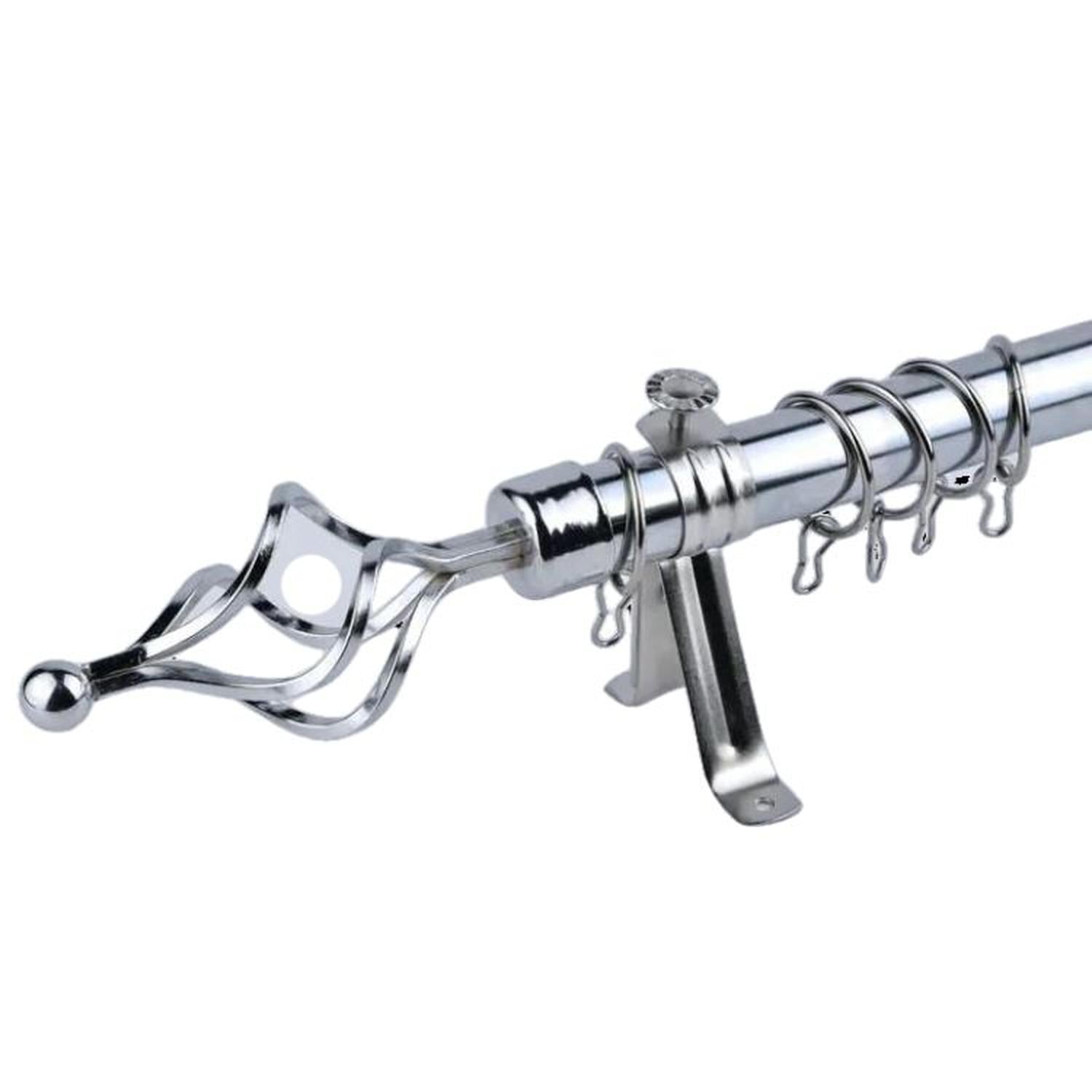 TUBO GRADUABLE DE CORTINA EXTENDIBLE DE 1.10 A 2 MTS - PLATEADO - 1