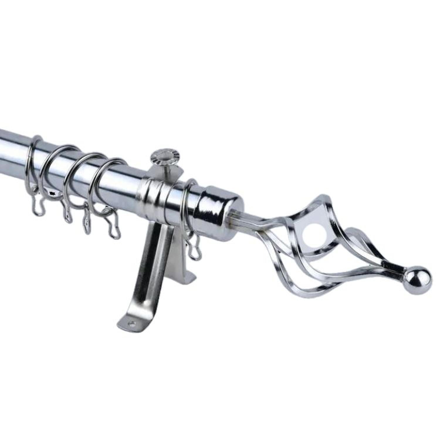 TUBO GRADUABLE DE CORTINA EXTENDIBLE DE 1.10 A 2 MTS - PLATEADO - 2