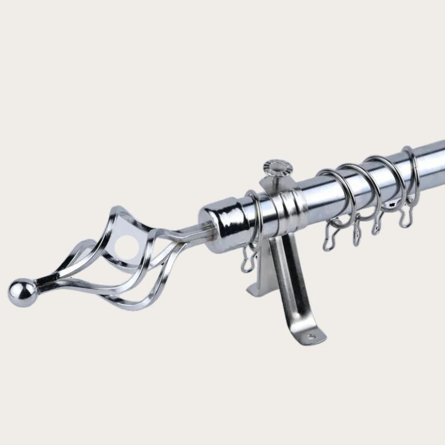 TUBO GRADUABLE DE CORTINA EXTENDIBLE DE 1.10 A 2 MTS - PLATEADO - 3