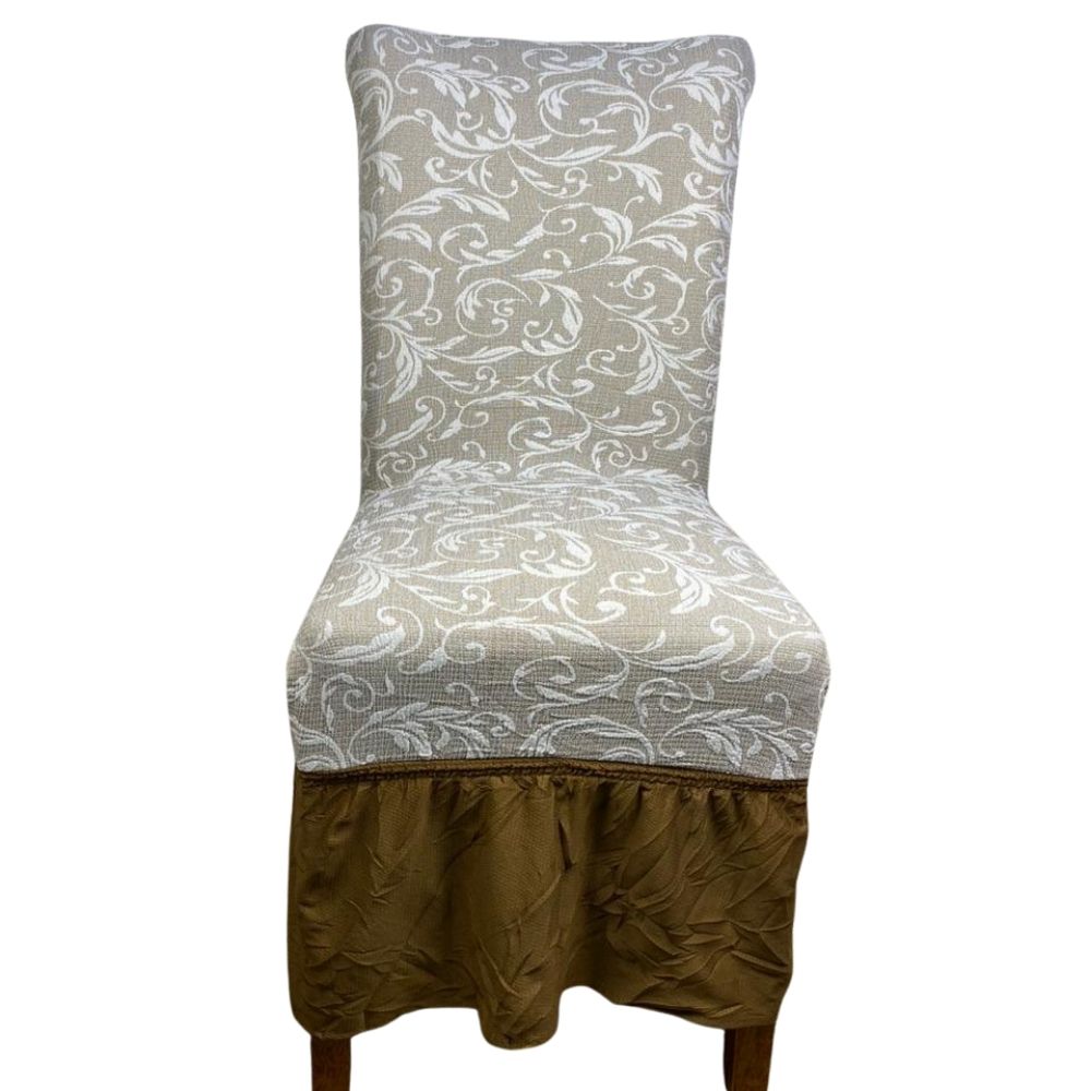 FUNDA DE SILLA DE 8 PIEZAS CATIÓNICO BRISA - ORO VIEJO - 2