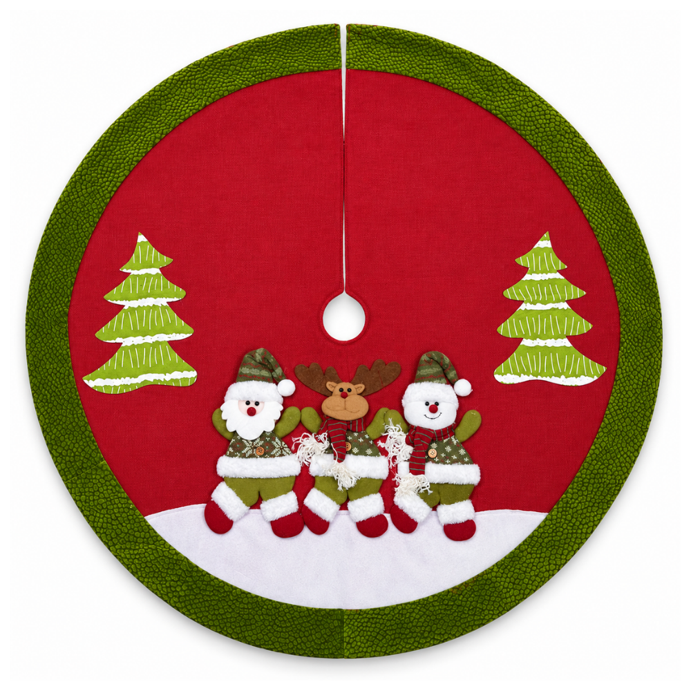 PISO DE ÁRBOL NAVIDEÑO PAPÁ NOEL, RENO Y MUÑECO DE NIEVE - 2
