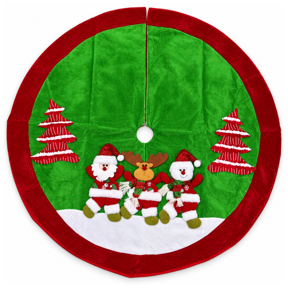 PISO DE ÁRBOL NAVIDEÑO PAPÁ NOEL, RENO Y MUÑECO DE NIEVE - 3