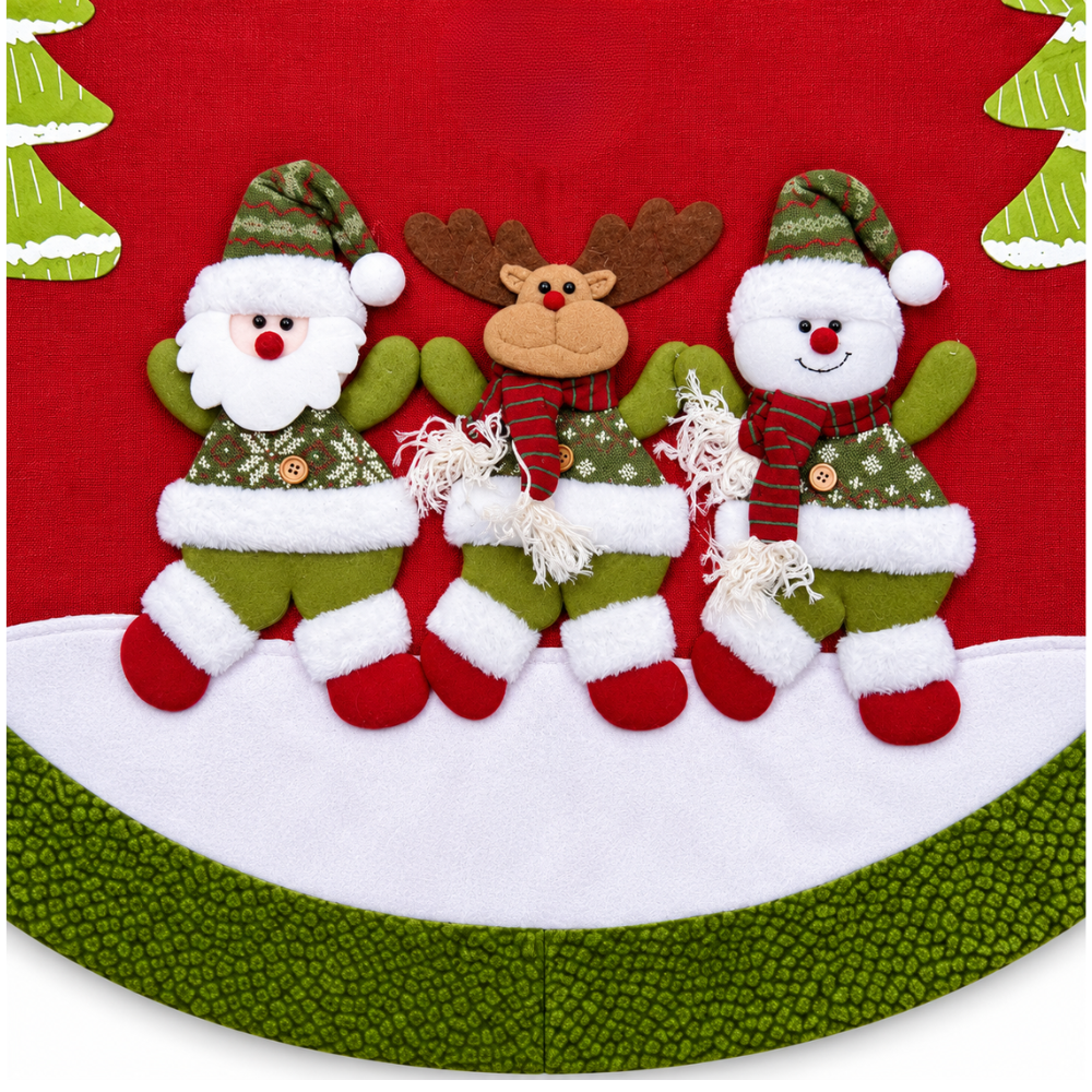 PISO DE ÁRBOL NAVIDEÑO PAPÁ NOEL, RENO Y MUÑECO DE NIEVE - 6
