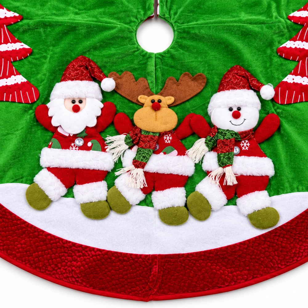 PISO DE ÁRBOL NAVIDEÑO PAPÁ NOEL, RENO Y MUÑECO DE NIEVE - 7