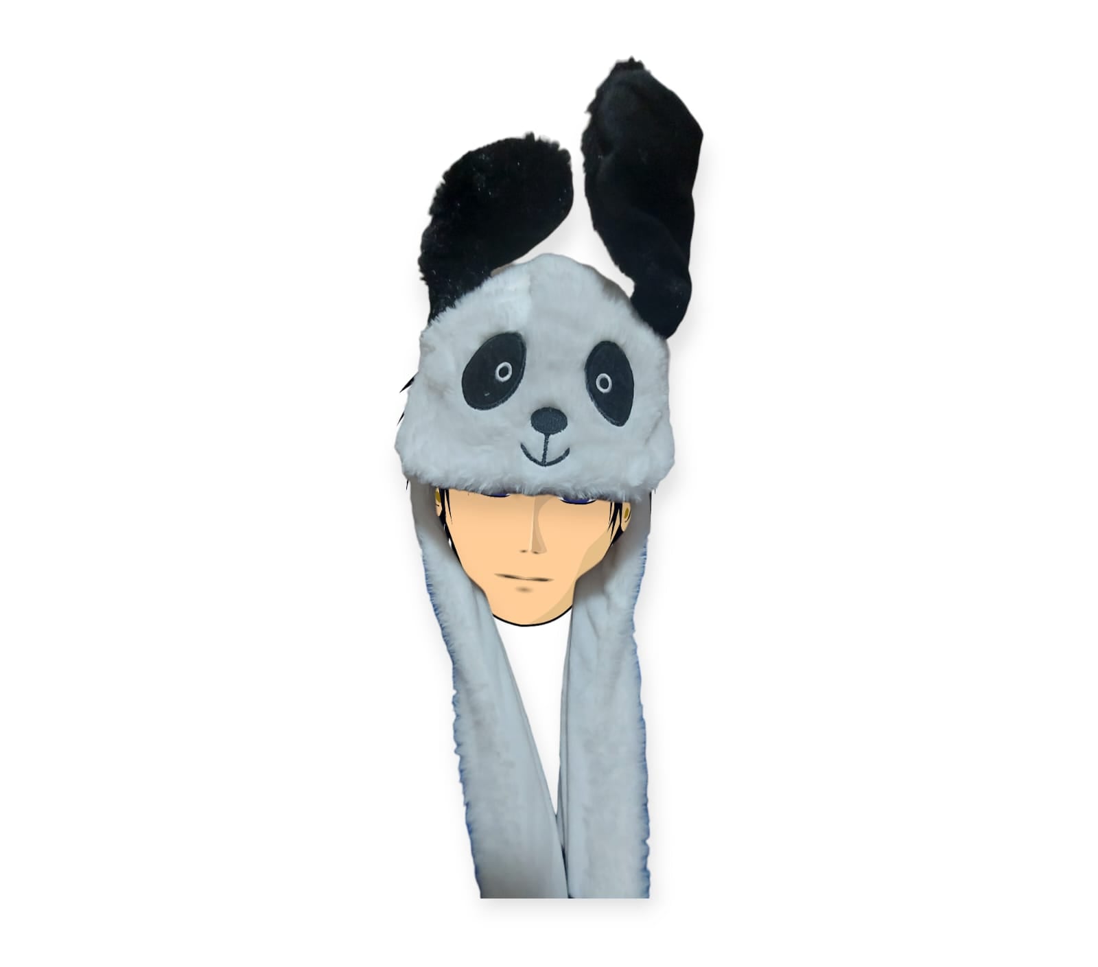 GORRO OREJAS MOVIBLES BLANCO DE PELUCHE CON Y LUCES-PARA MAS DE 5 AÑOS DE EDAD - 2