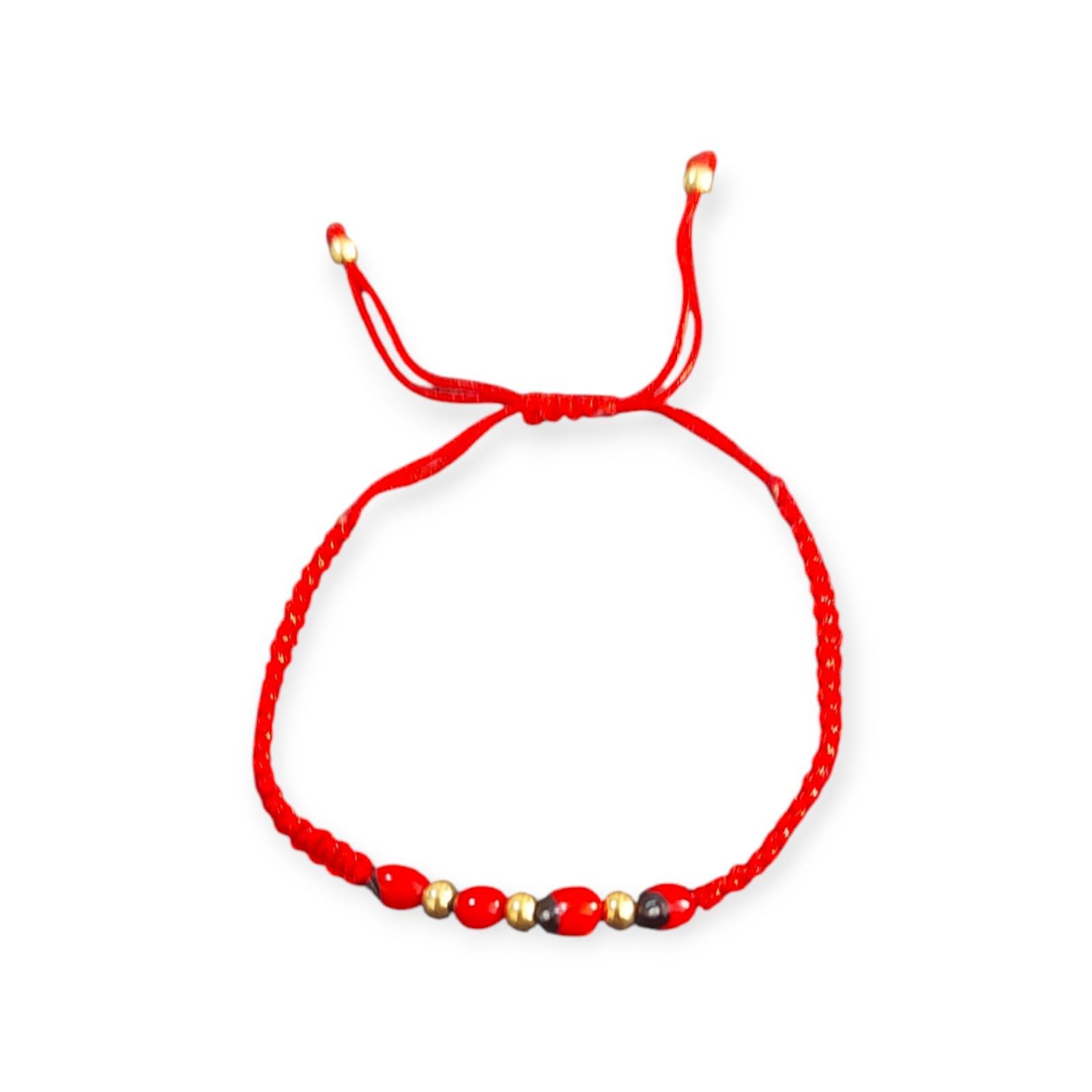 PULSERAS TEJIDAS DE HILO AJUSTABLES CON HUAYRURO Y ACERO - 2