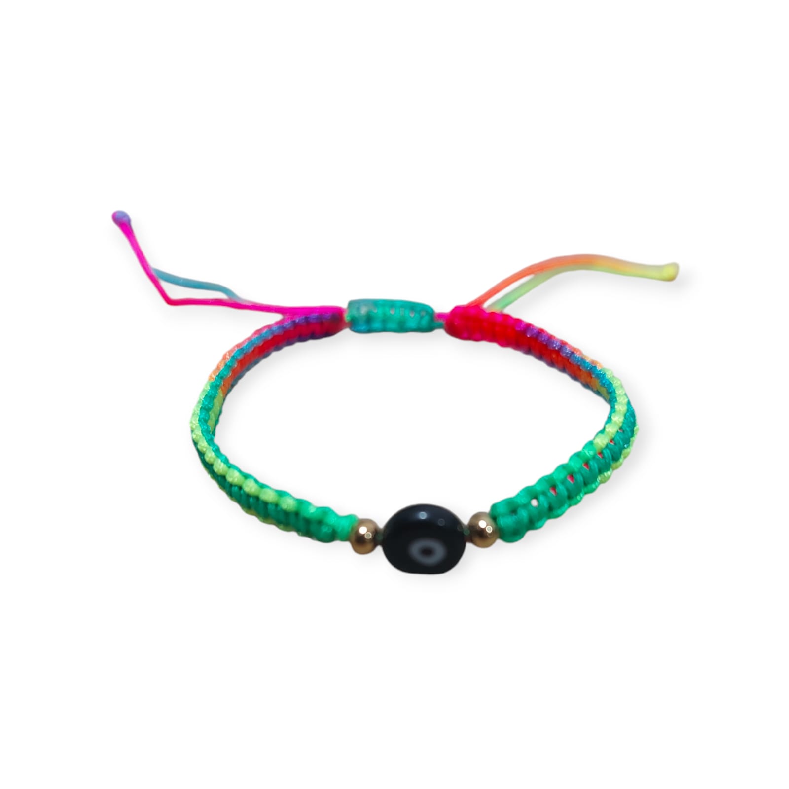 PULSERAS TEJIDAS DE HILO AJUSTABLES- OJOS TURCOS - 6