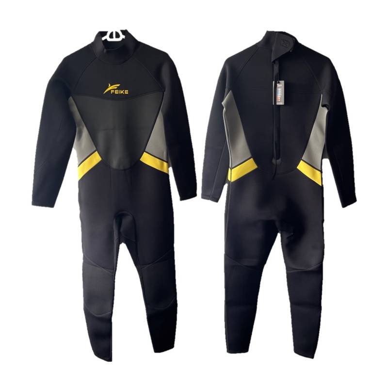 WETSUIT XS NEOPRENO 3MM NEGRO AMARILLO CIERRE ESPALDA - 2