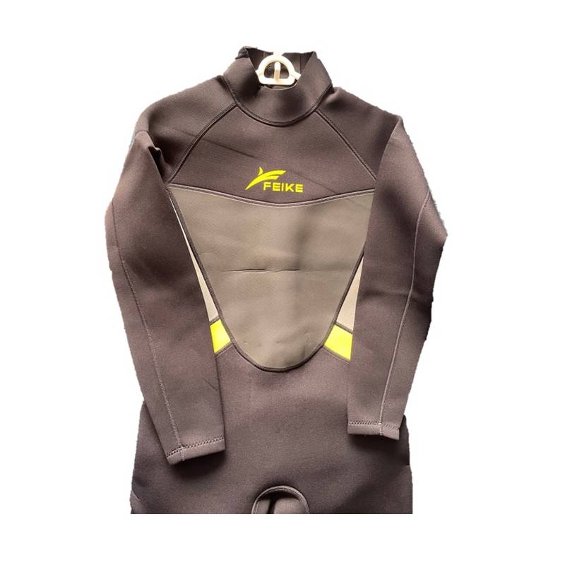 WETSUIT XS NEOPRENO 3MM NEGRO AMARILLO CIERRE ESPALDA - 3