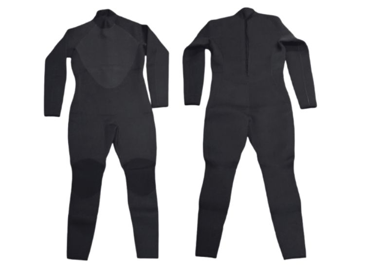 TRAJE BAÑO NATACIÓN UNISEX NEGRO WETSUIT CIERRE ESPALDA 5MM - 2