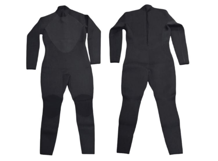 TRAJE BAÑO NATACIÓN UNISEX NEGRO WETSUIT CIERRE ESPALDA 5MM - 2