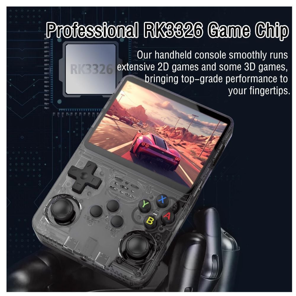 CONSOLA DE VIDEOJUEGOS PORTÁTIL RETRO R36S 64GB NEGRO - 3