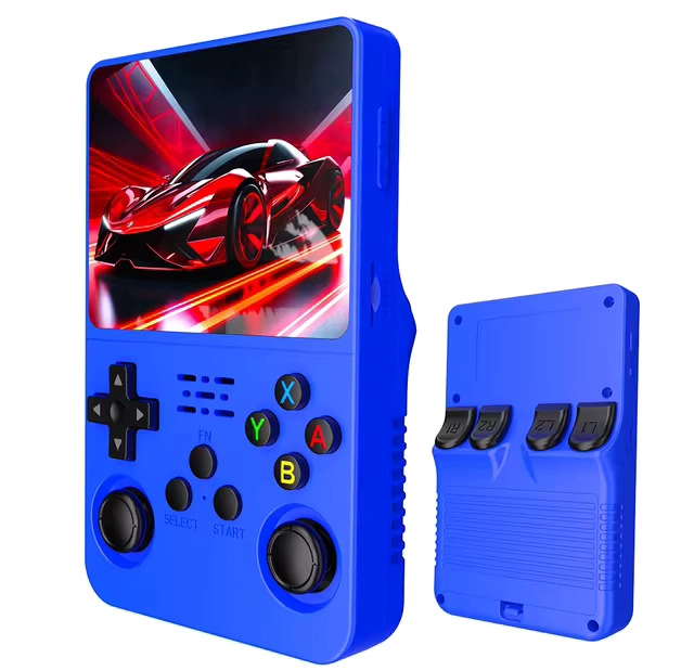 CONSOLA R36S VIDEOJUEGOS PORTATIL RETRO 128GB AZUL - 1
