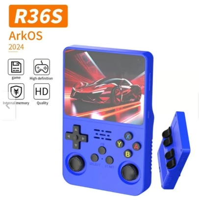 CONSOLA R36S VIDEOJUEGOS PORTATIL RETRO 128GB AZUL - 3